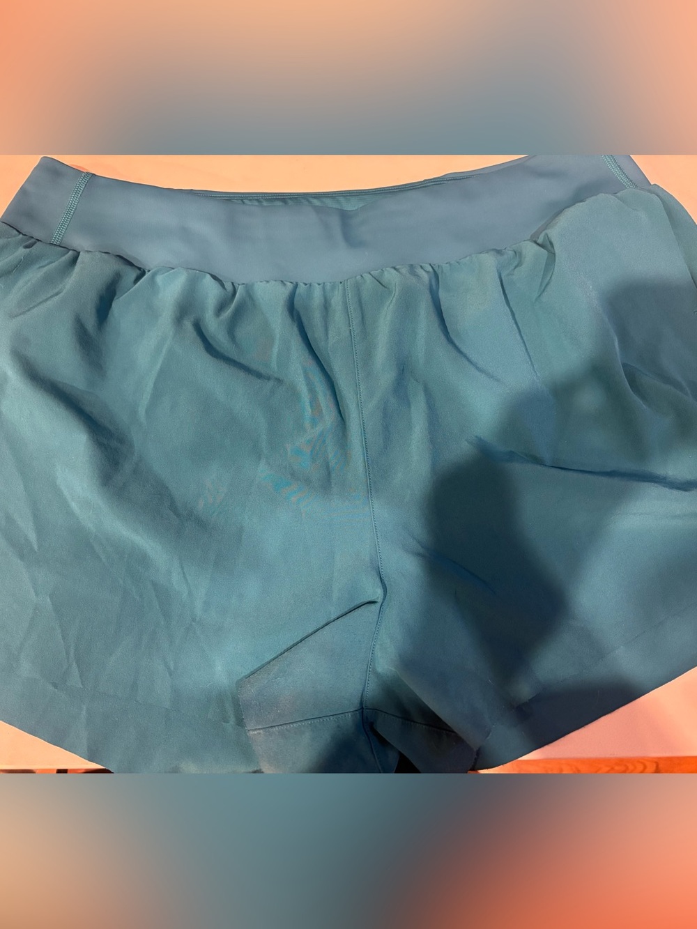 Athleta Light Teal Run Shorts